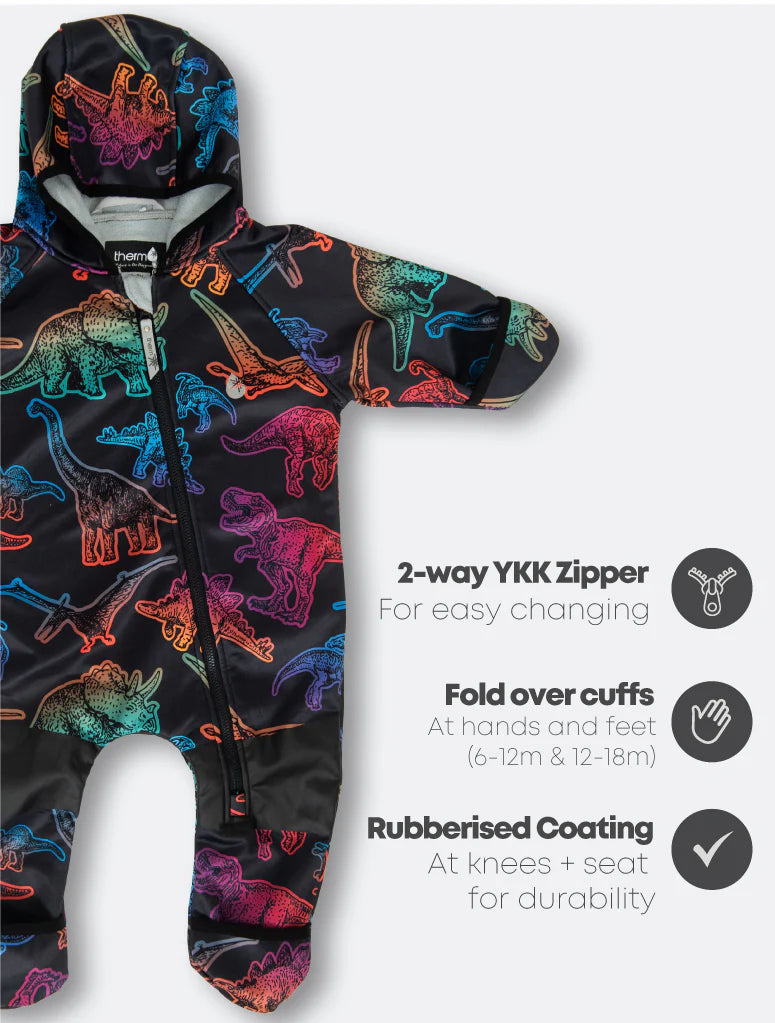 Therm | All-Weather Onesie | Neon Dino