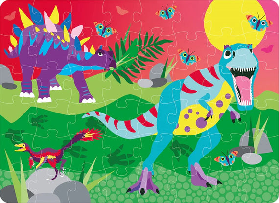 Puzzle Pouch | 48 Pieces | Dino Adventure