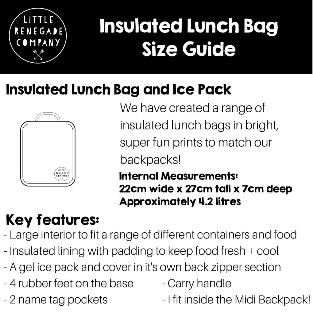 Little Renegade | Dino Party Insulated Lunch Bag