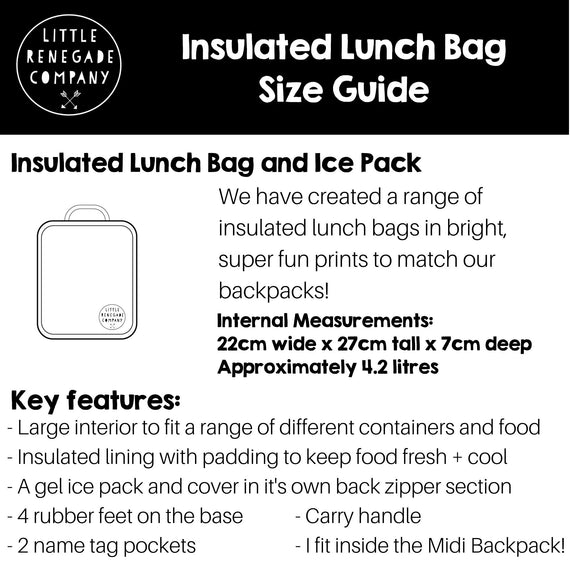 Little Renegade | Dino Party Insulated Lunch Bag