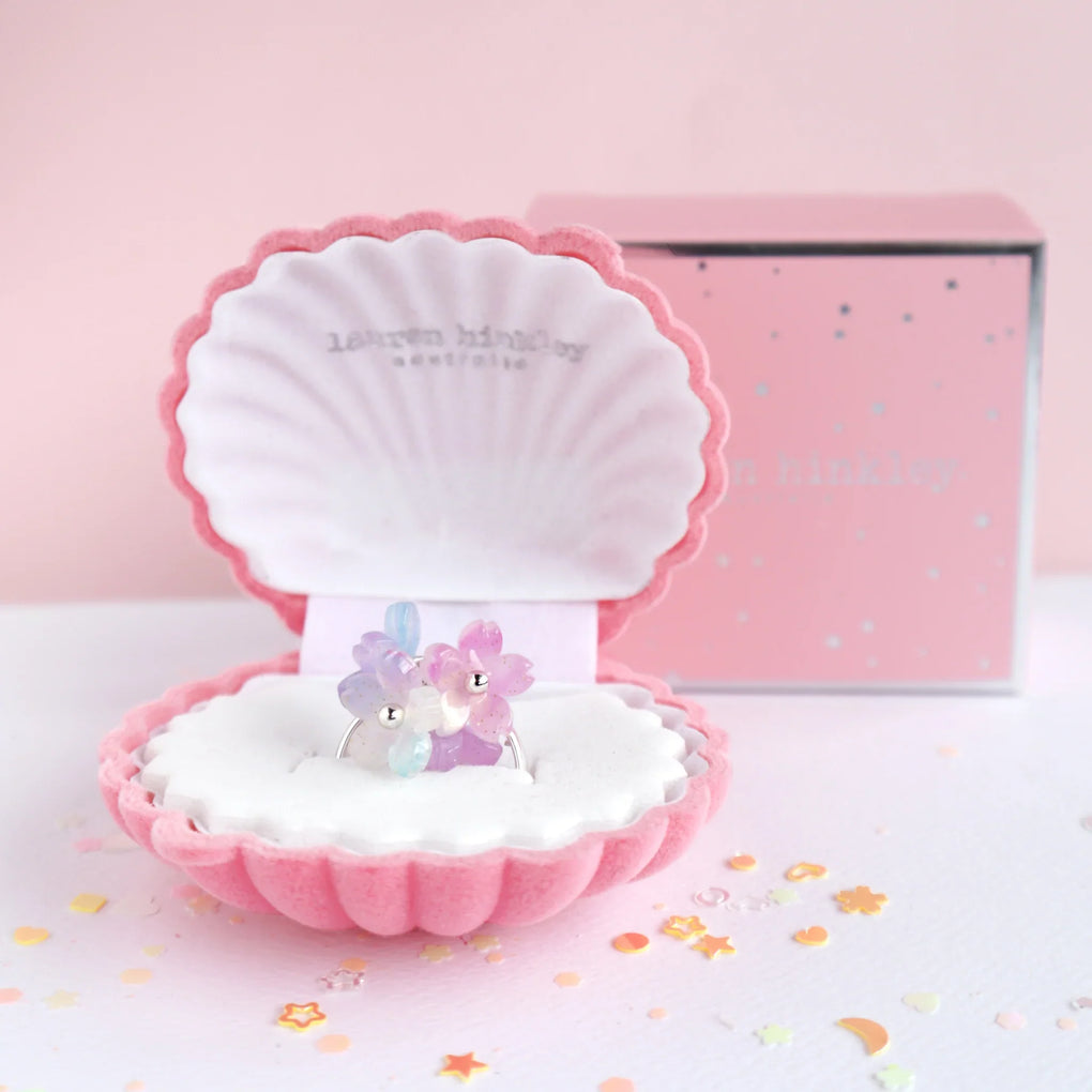 Lauren Hinkley | Pretty Pink Posy Ring (Includes Velvet Clam Shell Box)