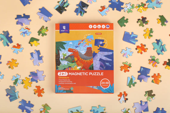 MierEdu | 2 in 1 Magnetic Puzzle | Dinosaurs
