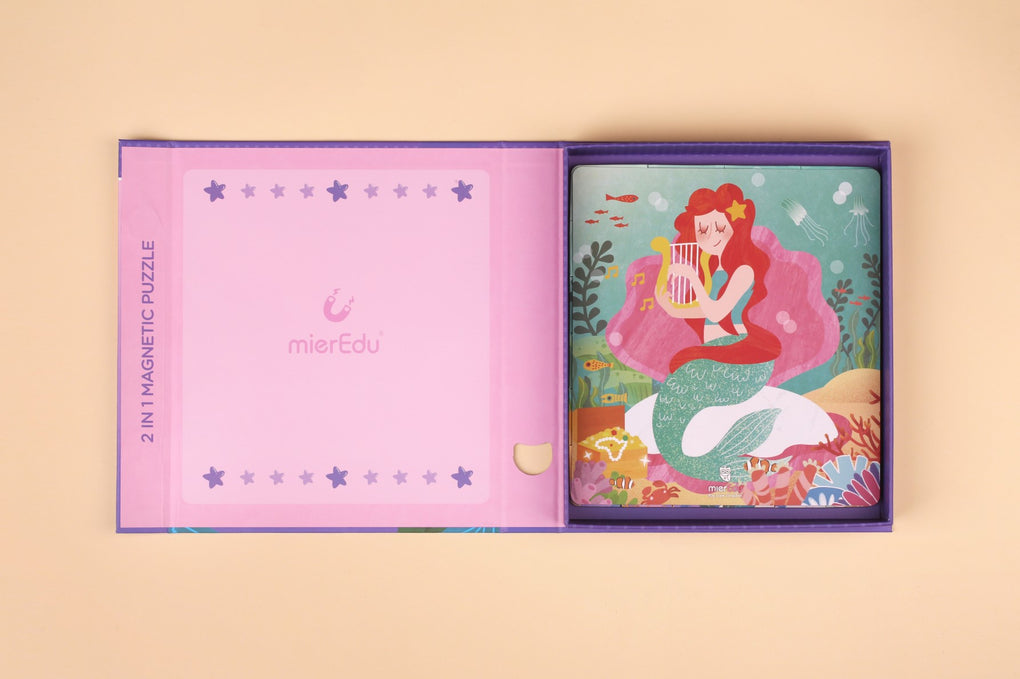 MierEdu | 2 in 1 Magnetic Puzzle | Unicorn and Mermaid