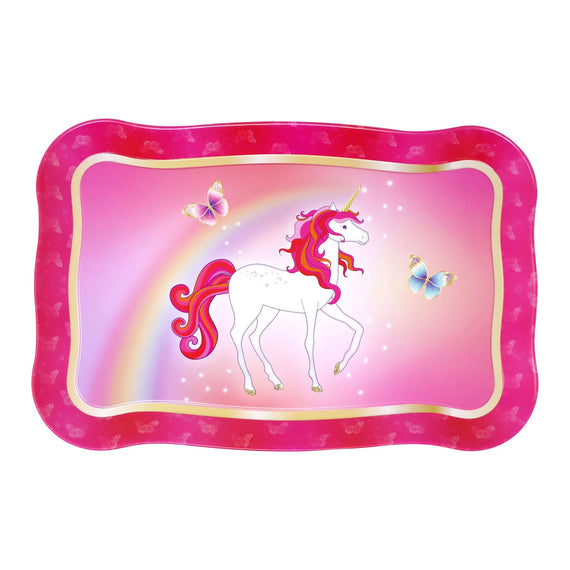 Pink Poppy | Unicorn Butterfly 14 Piece Tin Tea Set | * Discounted - Damaged Packaging