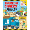 Trucks and Diggers Sticker Art and Colouring Book