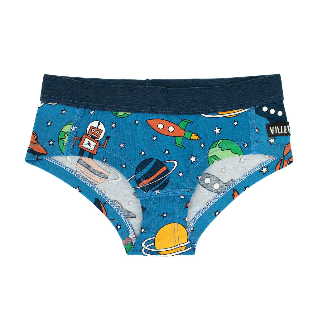 Villervalla | Space Brief Underwear | Mid Marine