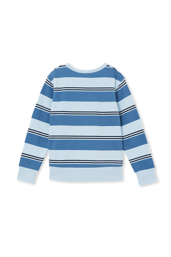 Milky | Blue Stripe Sweatshirt | Sizes 8-12
