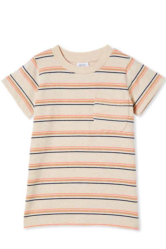 Milky | Natural Stripe T-Shirt | Sizes 2-7