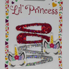 Lil' Princess | Unicorn Hair Clips | Silver