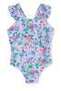 Milky | Lilac Floral Frill Swimsuit | Sizes 2-7