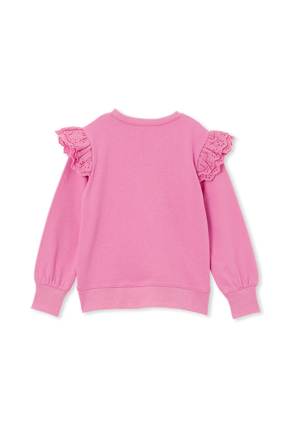 Milky | Pink Frill Sweatshirt | Sizes 8-12