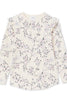 Milky | Ivy Frill Rib Henley Long Sleeve T-Shirt | Sizes 8-12