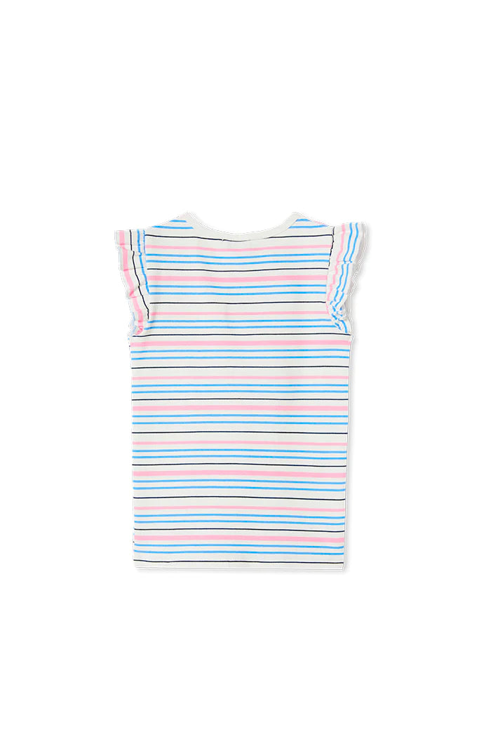 Milky | Stripe Rib T-Shirt | Sizes 2-7