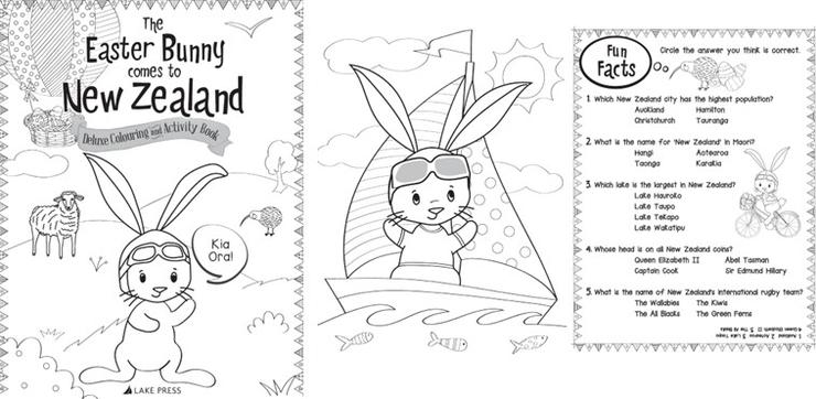 The Easter Bunny Comes to New Zealand - Colouring and Activity Book