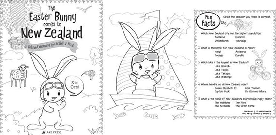 The Easter Bunny Comes to New Zealand - Colouring and Activity Book