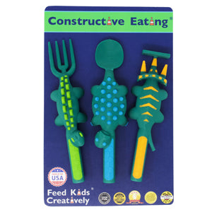 Constructive Eating - Dinosaur 3 Piece Cutlery Set