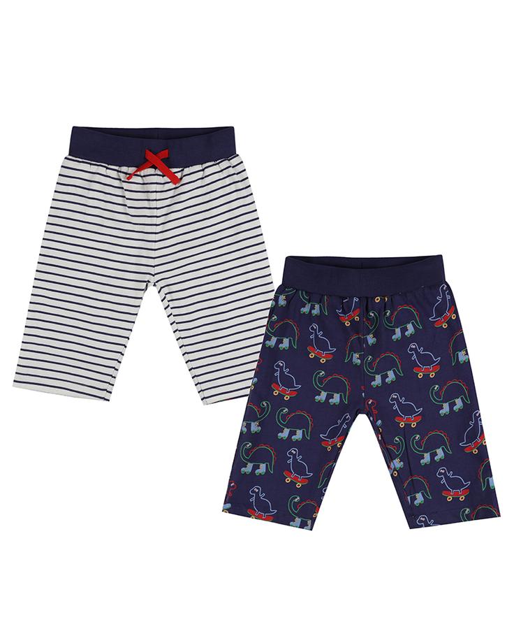 Lilly + Sid | Reversible Dino & Stripe Shorts