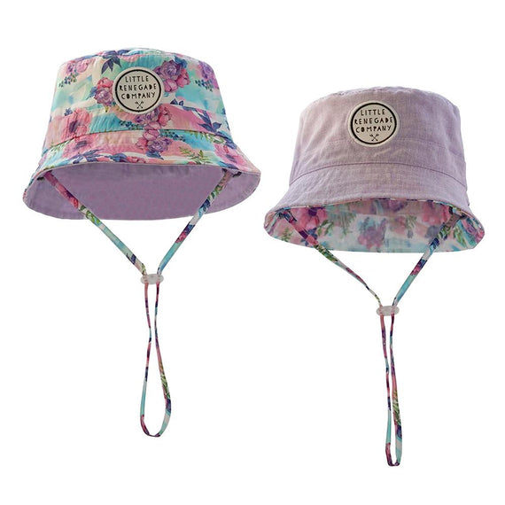 Little Renegade Company | Pastel Posies Reversible Bucket Hat